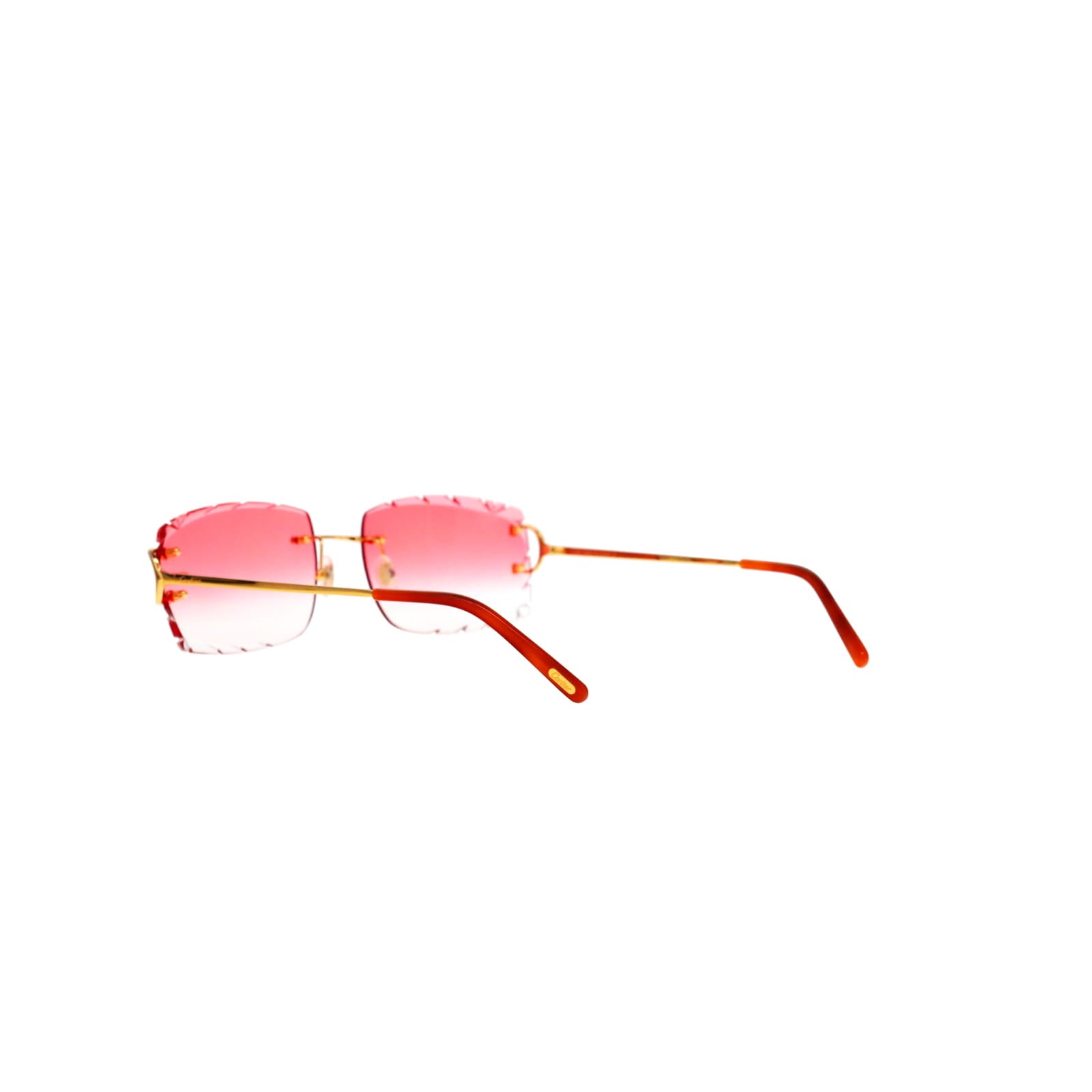 Cartier Custom Double C Diamond Cut Brooklyn Gold Sunglasses by MEG