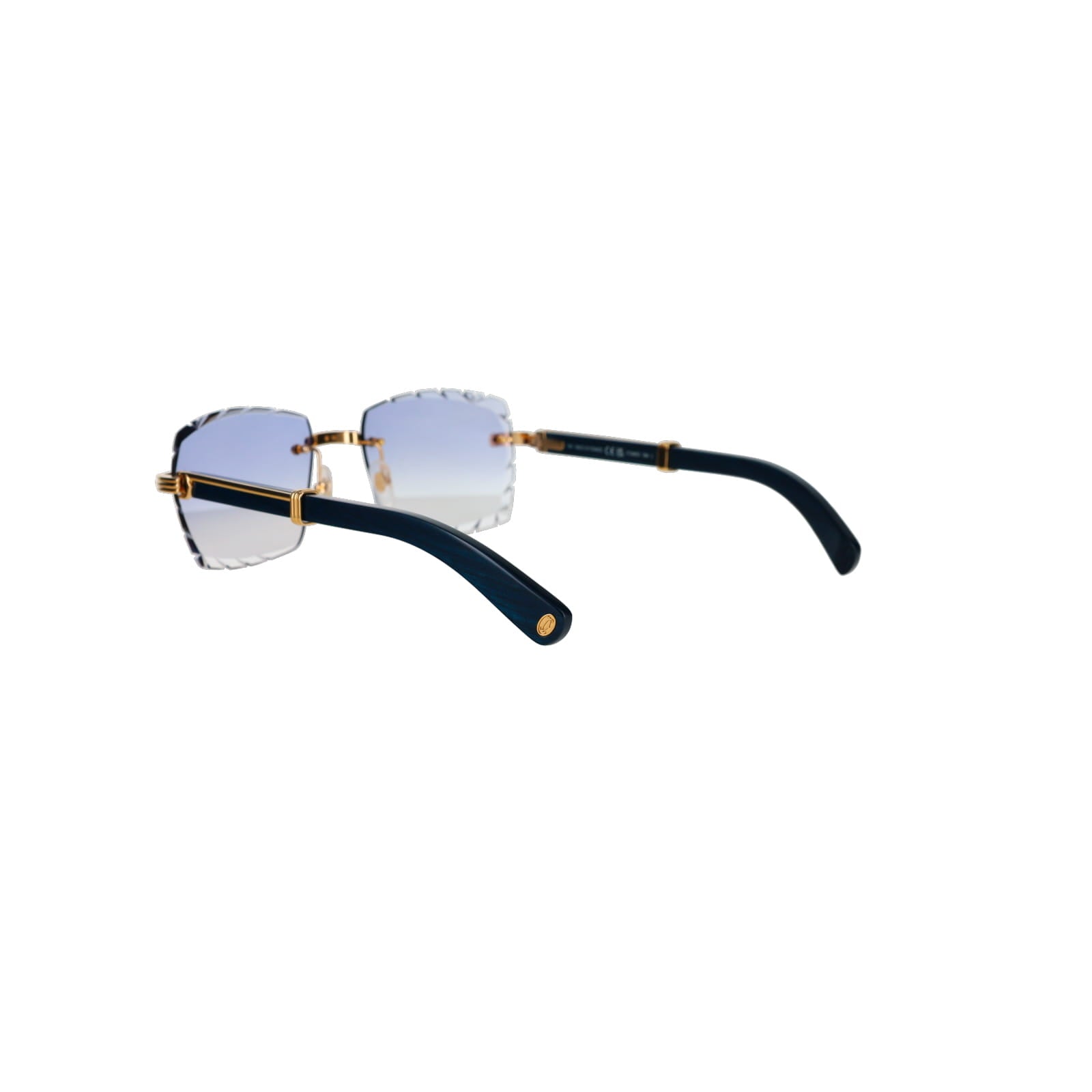 Cartier Custom Première Blue Wood Sunglasses by MEG