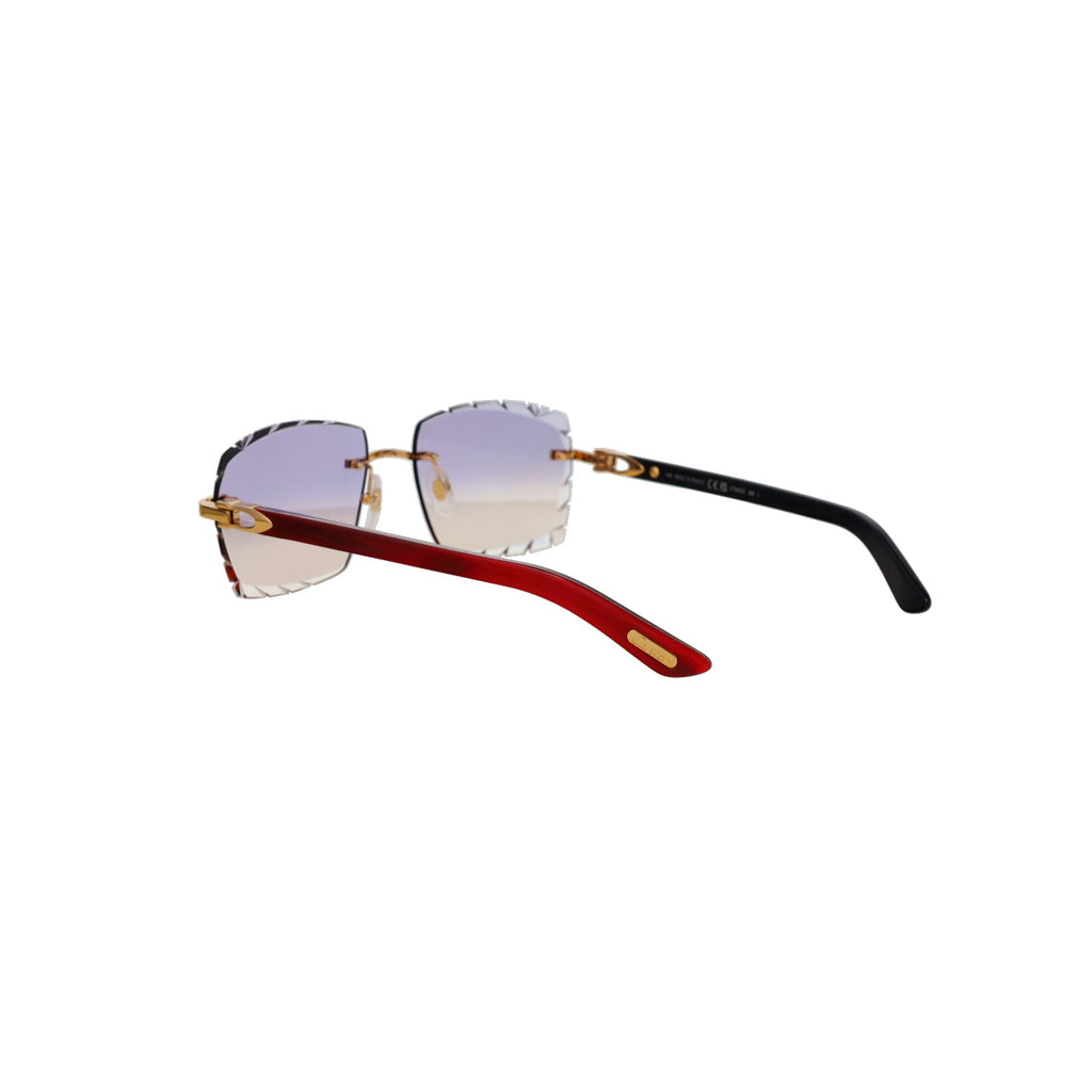 Cartier Custom C Décor Red Buffalo Horn Sunglasses by MEG