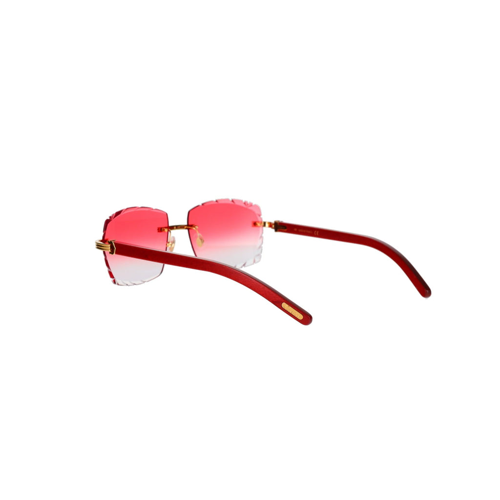 Cartier Custom Première C Horn and Wood Sunglasses by MEG