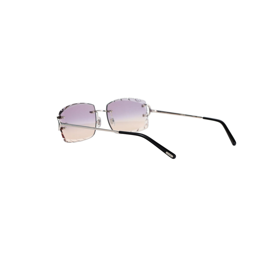 Cartier Custom Double C Diamond Cut Brooklyn Platinum Sunglasses by MEG
