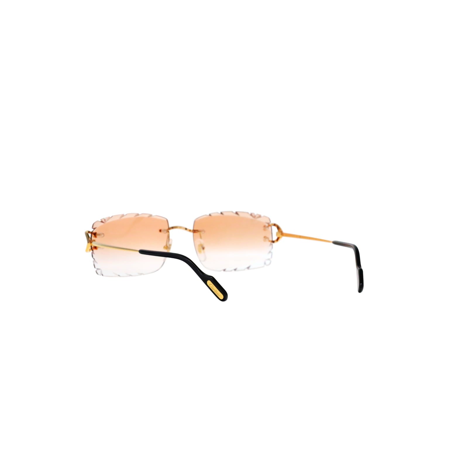 Cartier Custom Vintage Double C Diamond Cut Brooklyn Platinum Sunglasses by MEG
