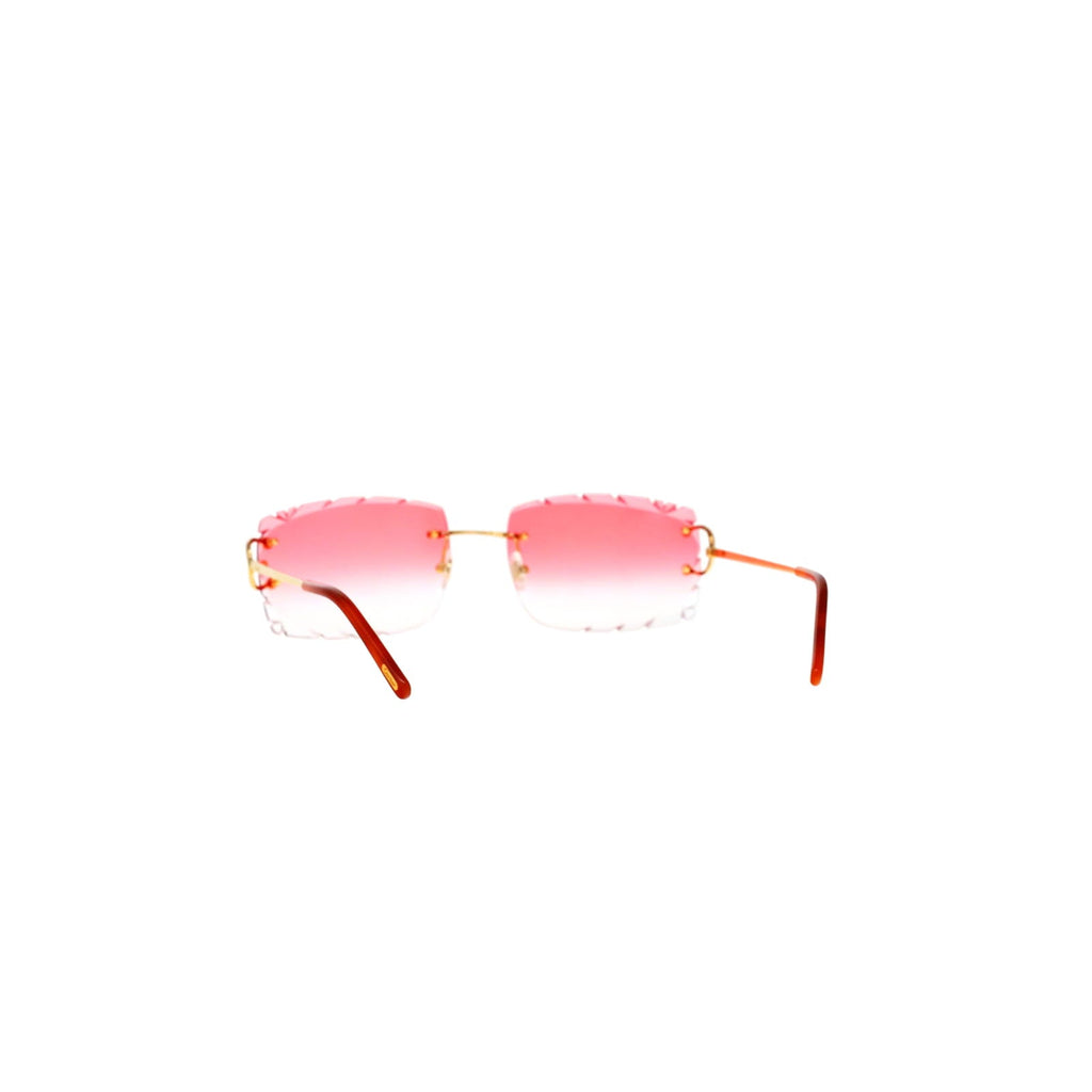 Cartier Custom Double C Diamond Cut Brooklyn Gold Sunglasses by MEG