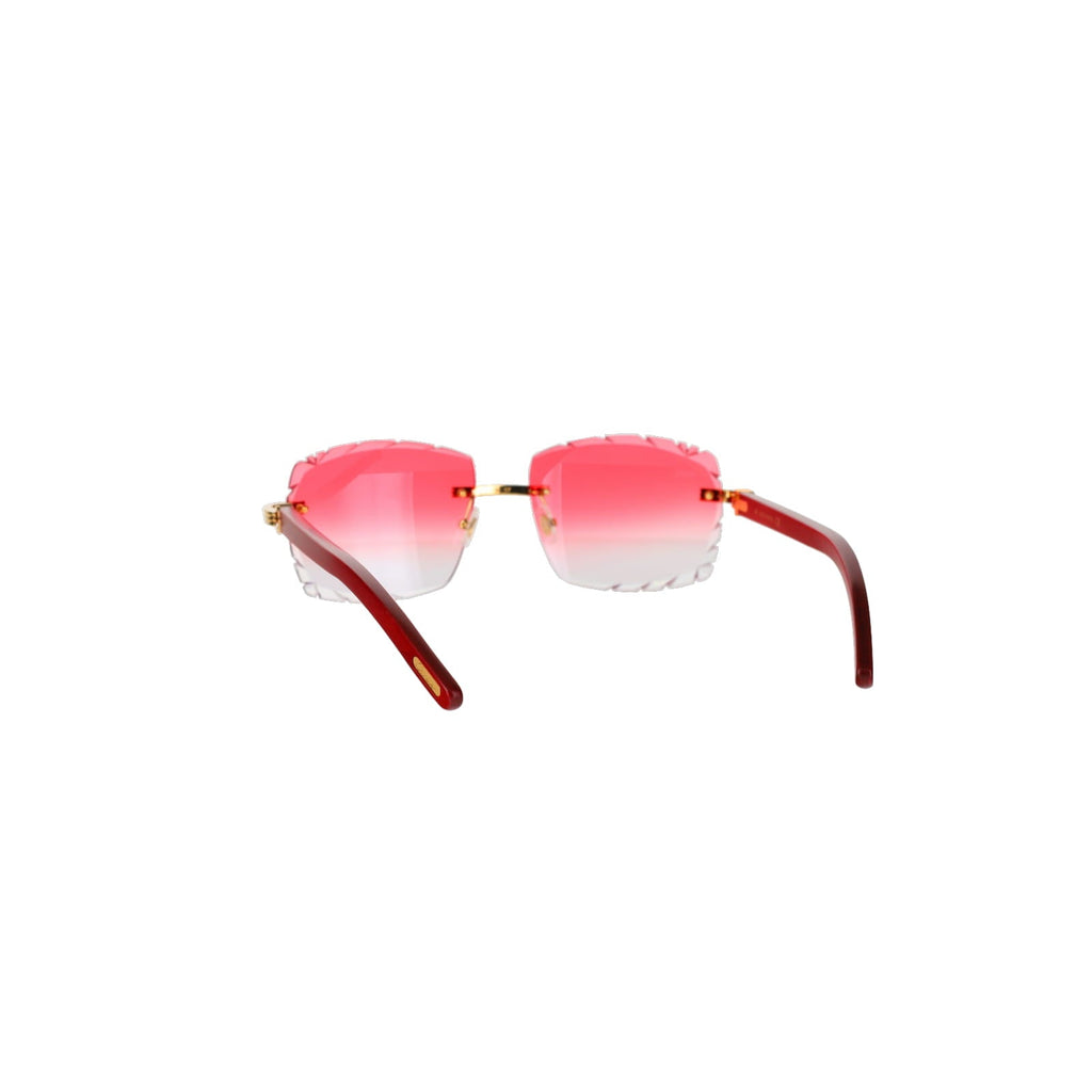 Cartier Custom Première C Horn and Wood Sunglasses by MEG