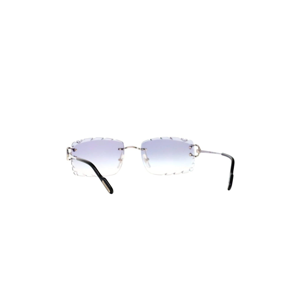 Cartier Custom Vintage Double C Diamond Cut Brooklyn Platinum Sunglasses by MEG