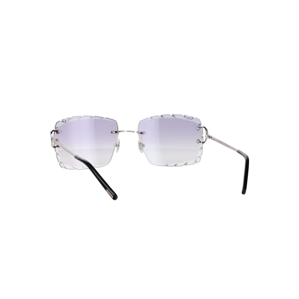 Cartier Custom Double C Diamond Cut Mykonos Platinum Sunglasses by MEG