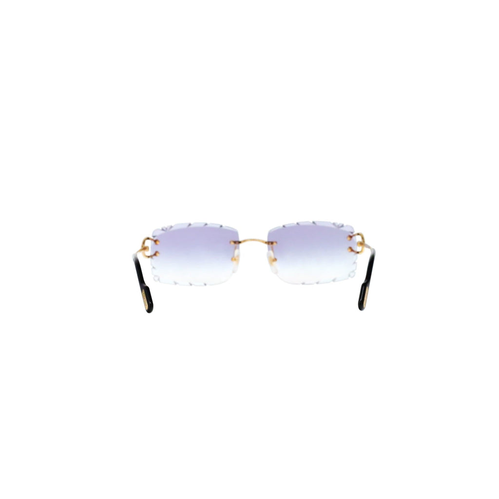 Cartier Custom Vintage Double C Diamond Cut Brooklyn Platinum Sunglasses by MEG