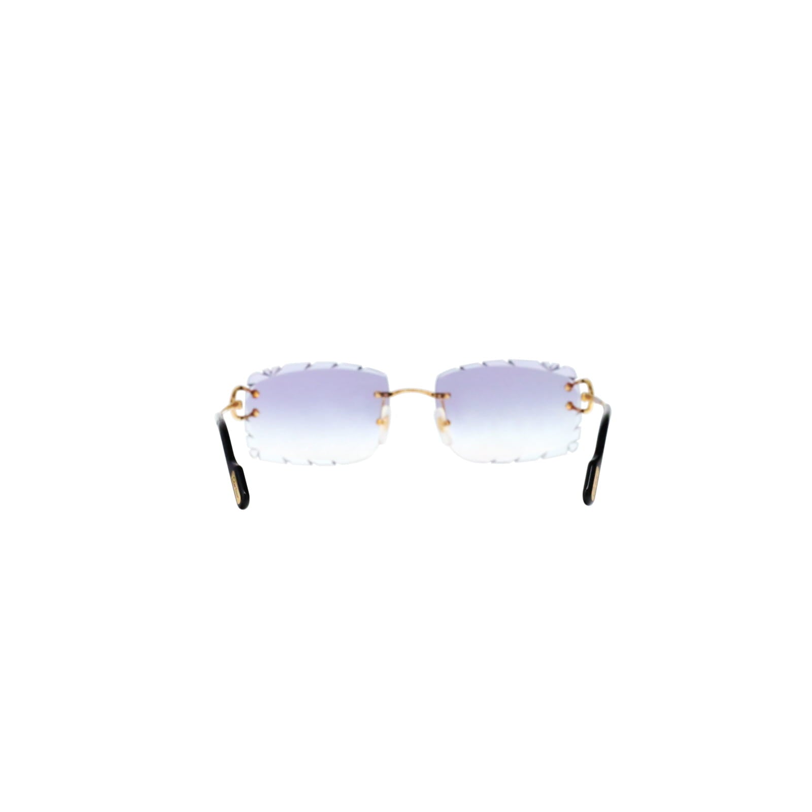Cartier Custom Vintage Double C Diamond Cut Brooklyn Platinum Sunglasses by MEG