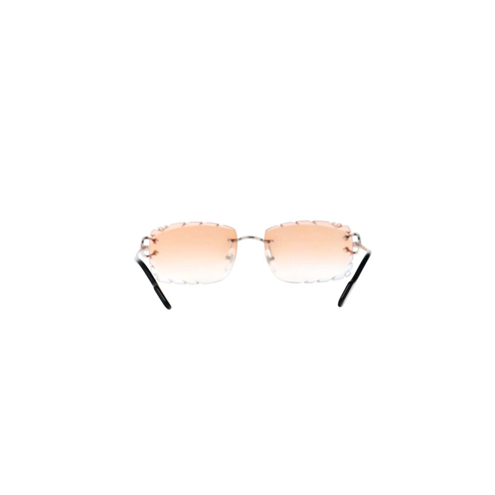 Cartier Custom Vintage Double C Diamond Cut Brooklyn Platinum Sunglasses by MEG