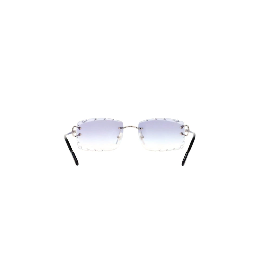 Cartier Custom Vintage Double C Diamond Cut Brooklyn Platinum Sunglasses by MEG