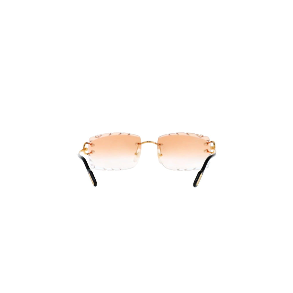 Cartier Custom Vintage Double C Diamond Cut Brooklyn Platinum Sunglasses by MEG