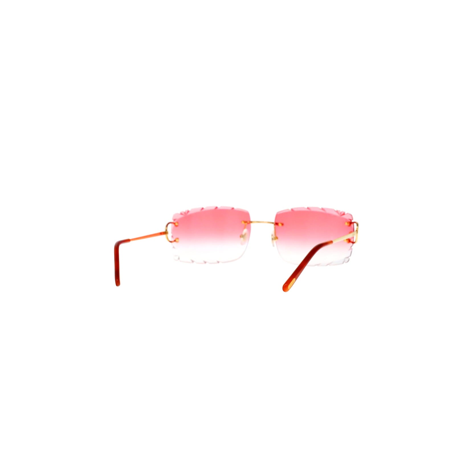 Cartier Custom Double C Diamond Cut Brooklyn Gold Sunglasses by MEG