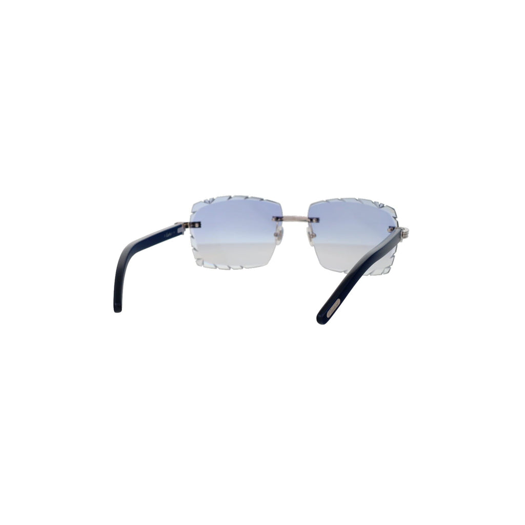 Cartier Custom Première C Horn and Wood Sunglasses by MEG