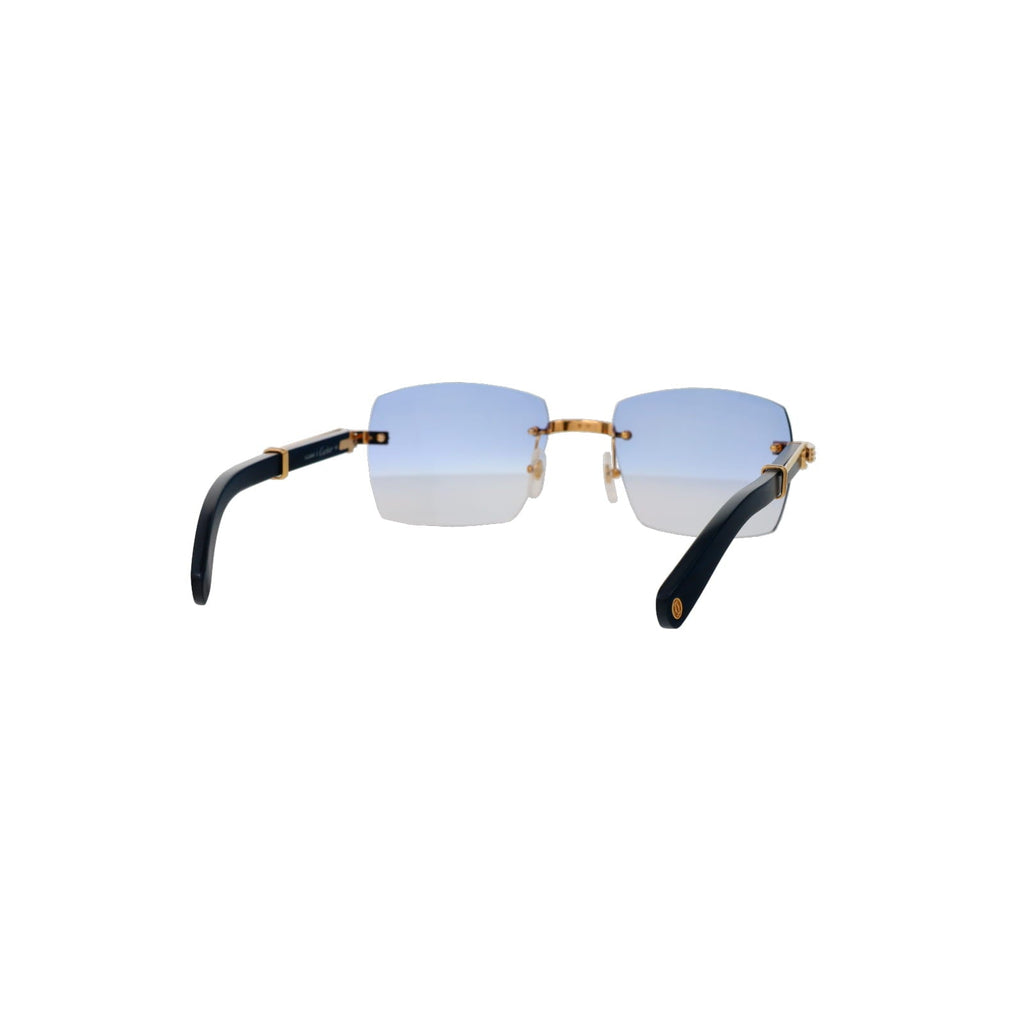 Cartier Custom Première Blue Wood Sunglasses by MEG