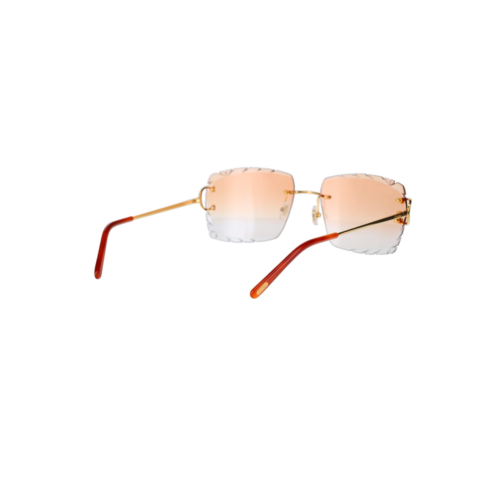 Cartier Custom Double C Diamond Cut Mykonos Gold Sunglasses by MEG