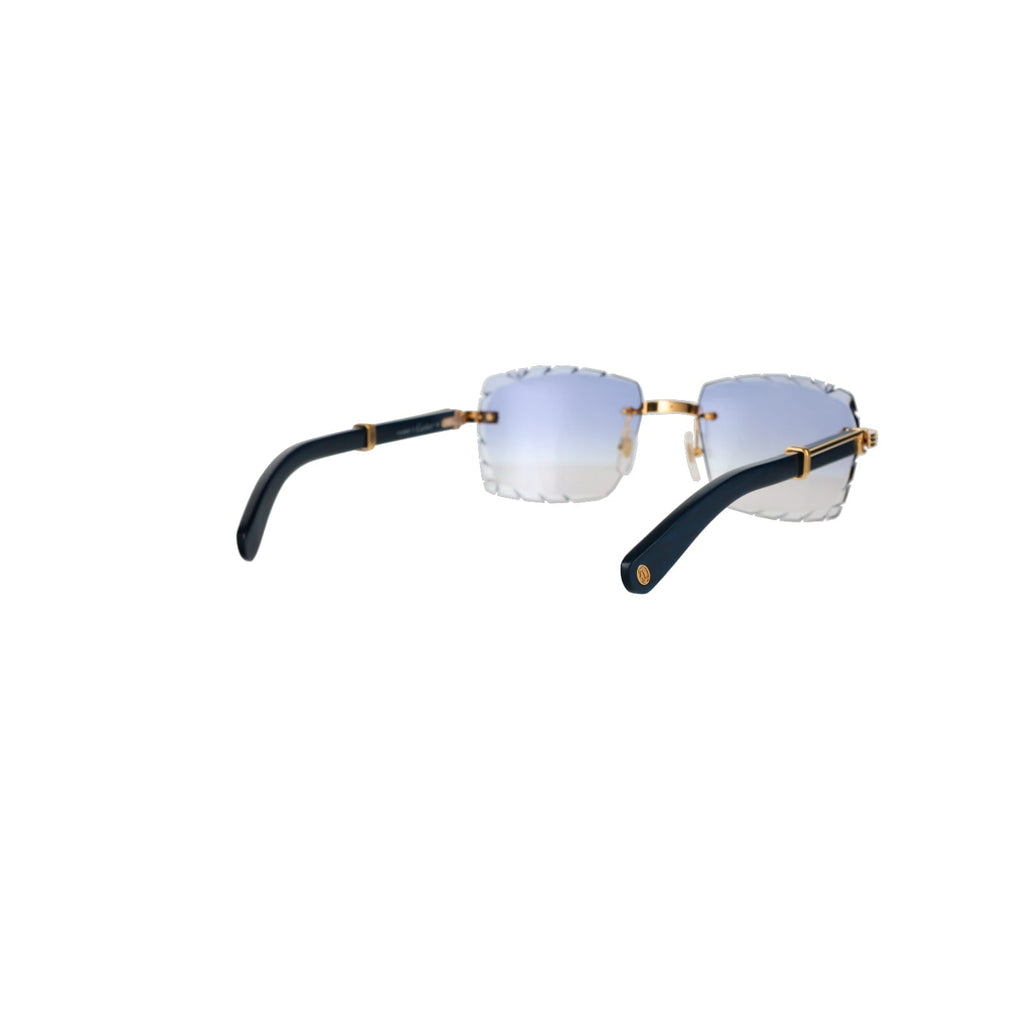 Cartier Custom Première Blue Wood Sunglasses by MEG