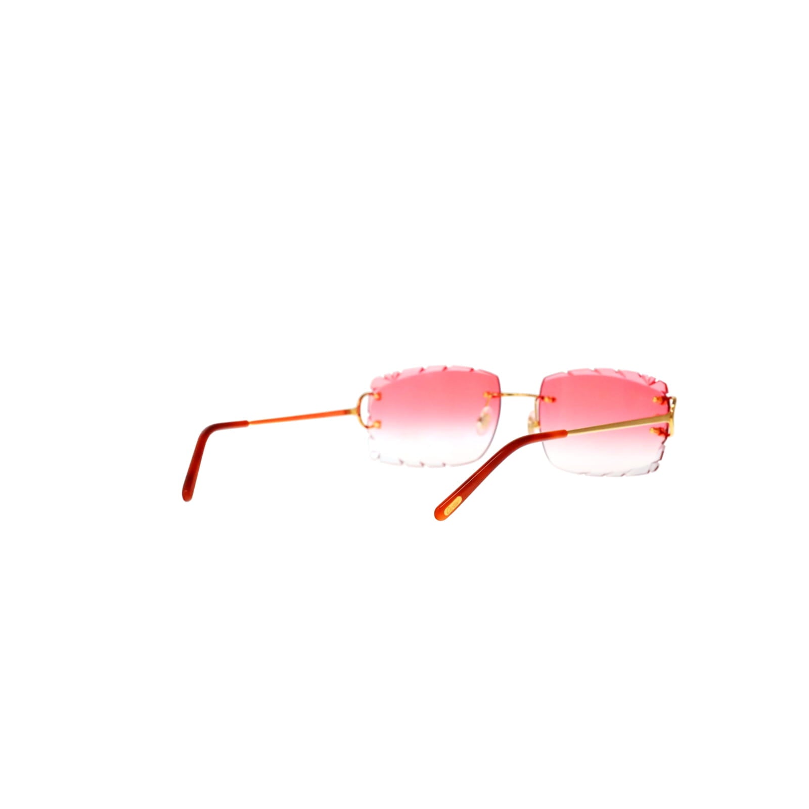 Cartier Custom Double C Diamond Cut Brooklyn Gold Sunglasses by MEG