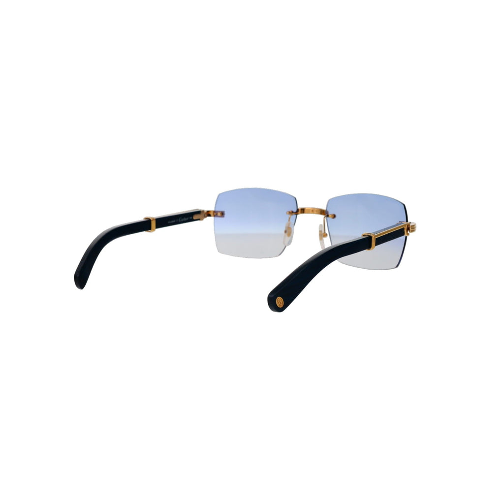 Cartier Custom Première Blue Wood Sunglasses by MEG