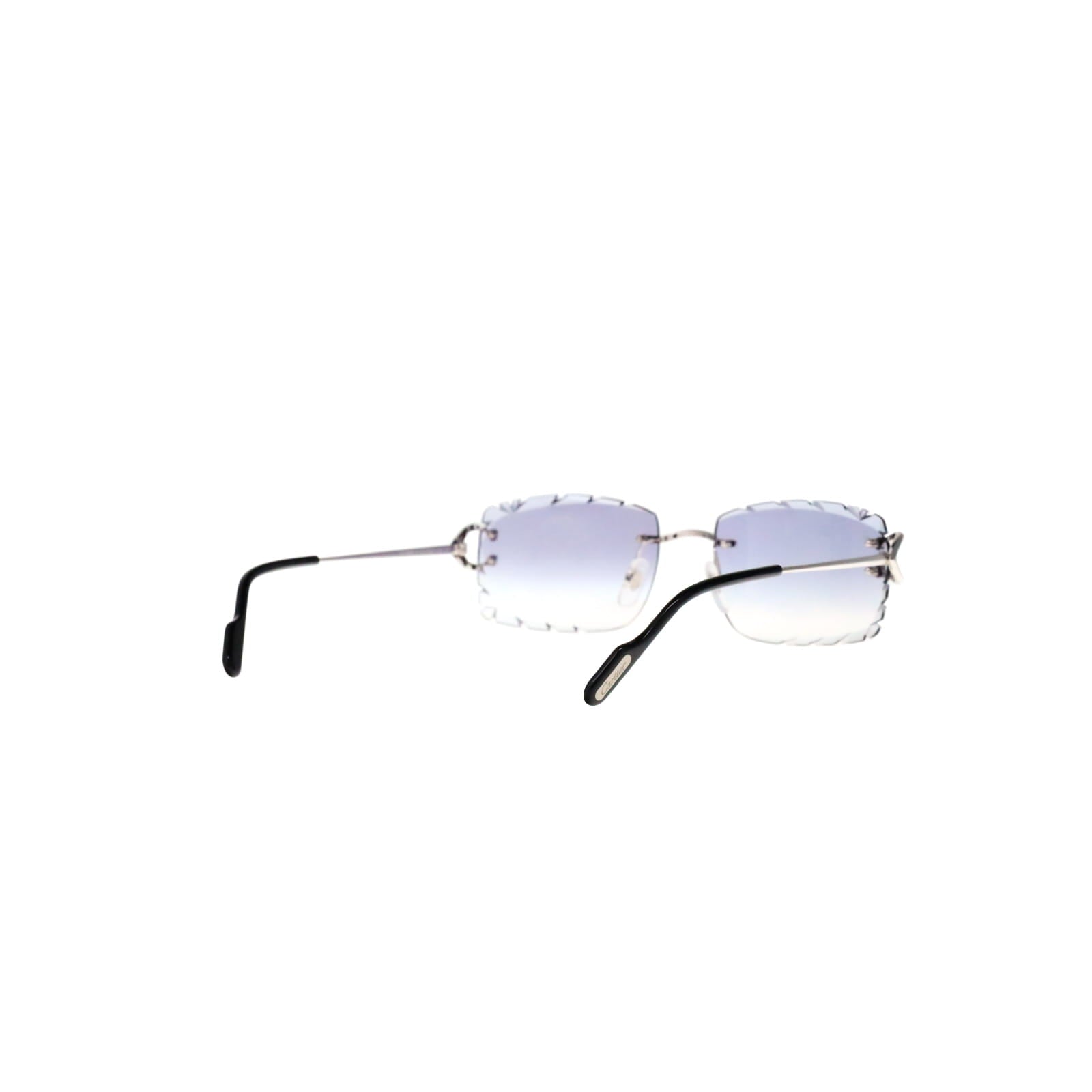 Cartier Custom Vintage Double C Diamond Cut Brooklyn Platinum Sunglasses by MEG