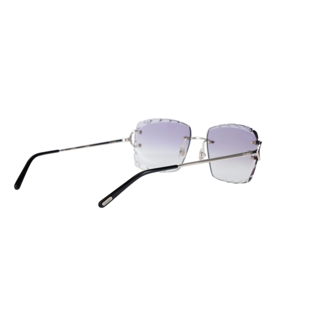 Cartier Custom Double C Diamond Cut Mykonos Platinum Sunglasses by MEG