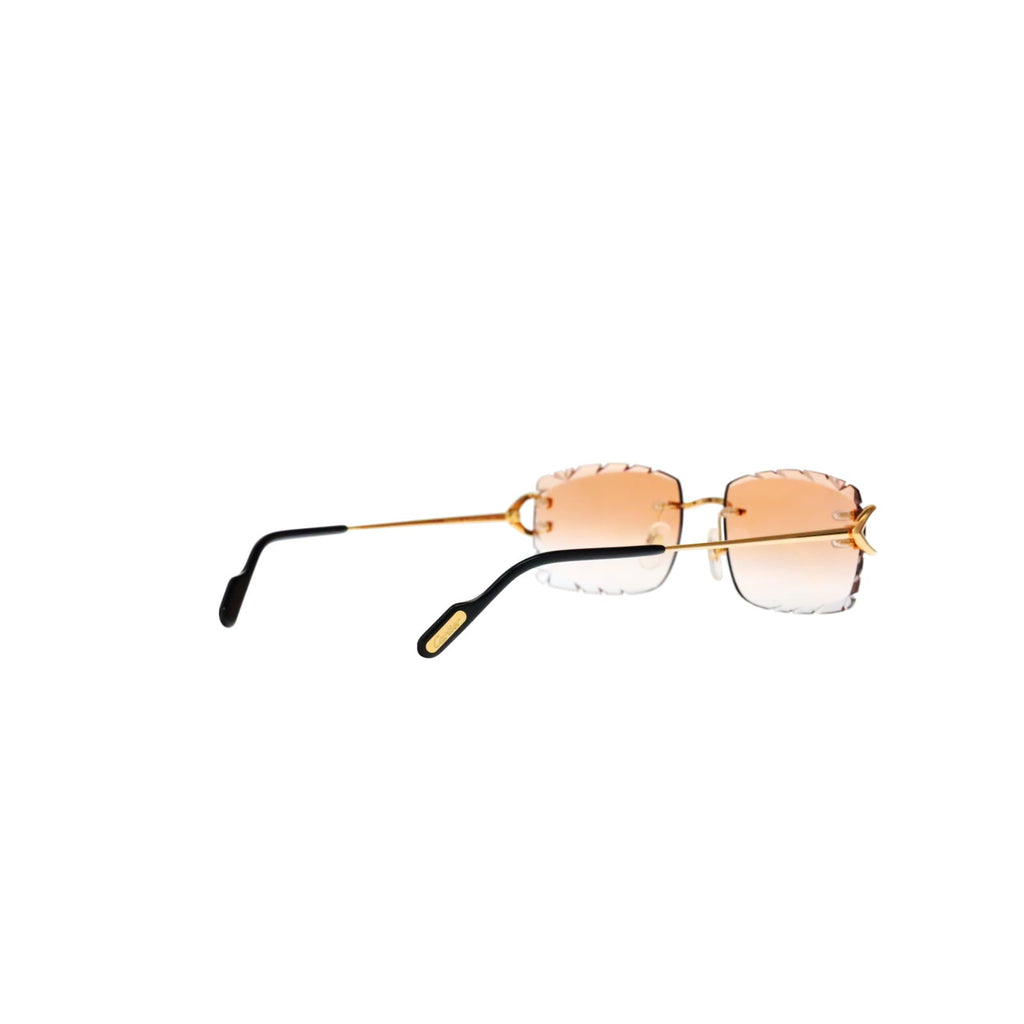Cartier Custom Vintage Double C Diamond Cut Brooklyn Platinum Sunglasses by MEG