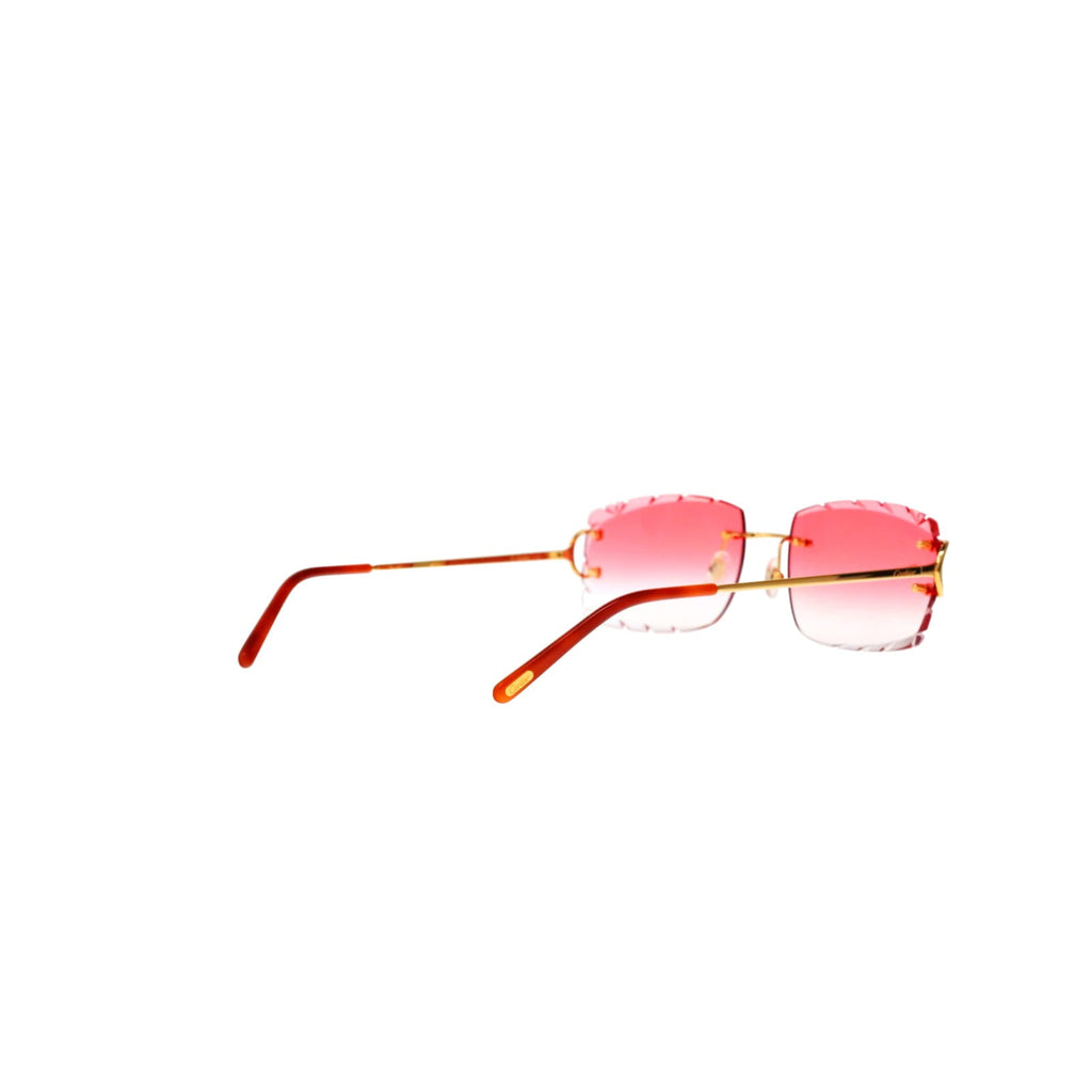 Cartier Custom Double C Diamond Cut Brooklyn Gold Sunglasses by MEG