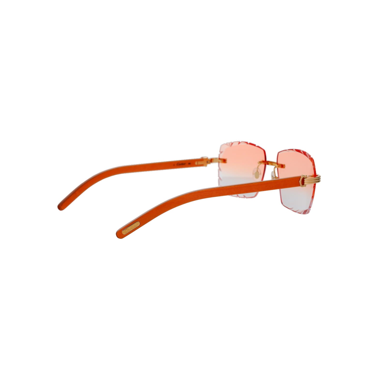 Cartier Custom Première C Horn and Wood Sunglasses by MEG