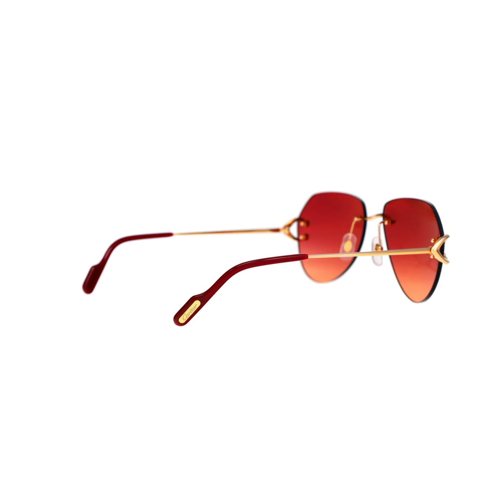 Cartier Custom Vintage Double C Gold Sunglasses by MEG