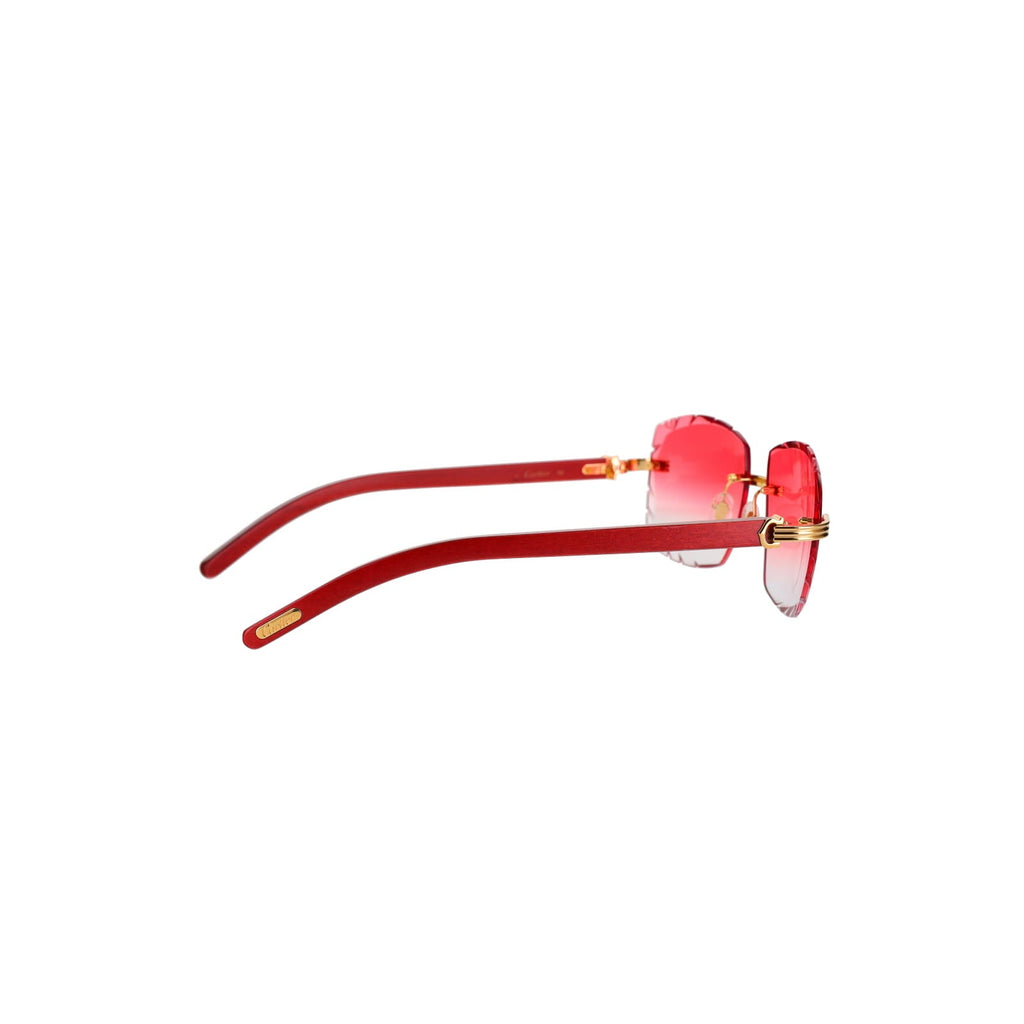 Cartier Custom Première C Horn and Wood Sunglasses by MEG