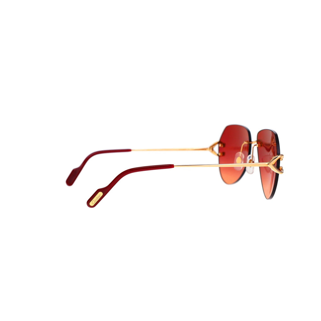 Cartier Custom Vintage Double C Gold Sunglasses by MEG