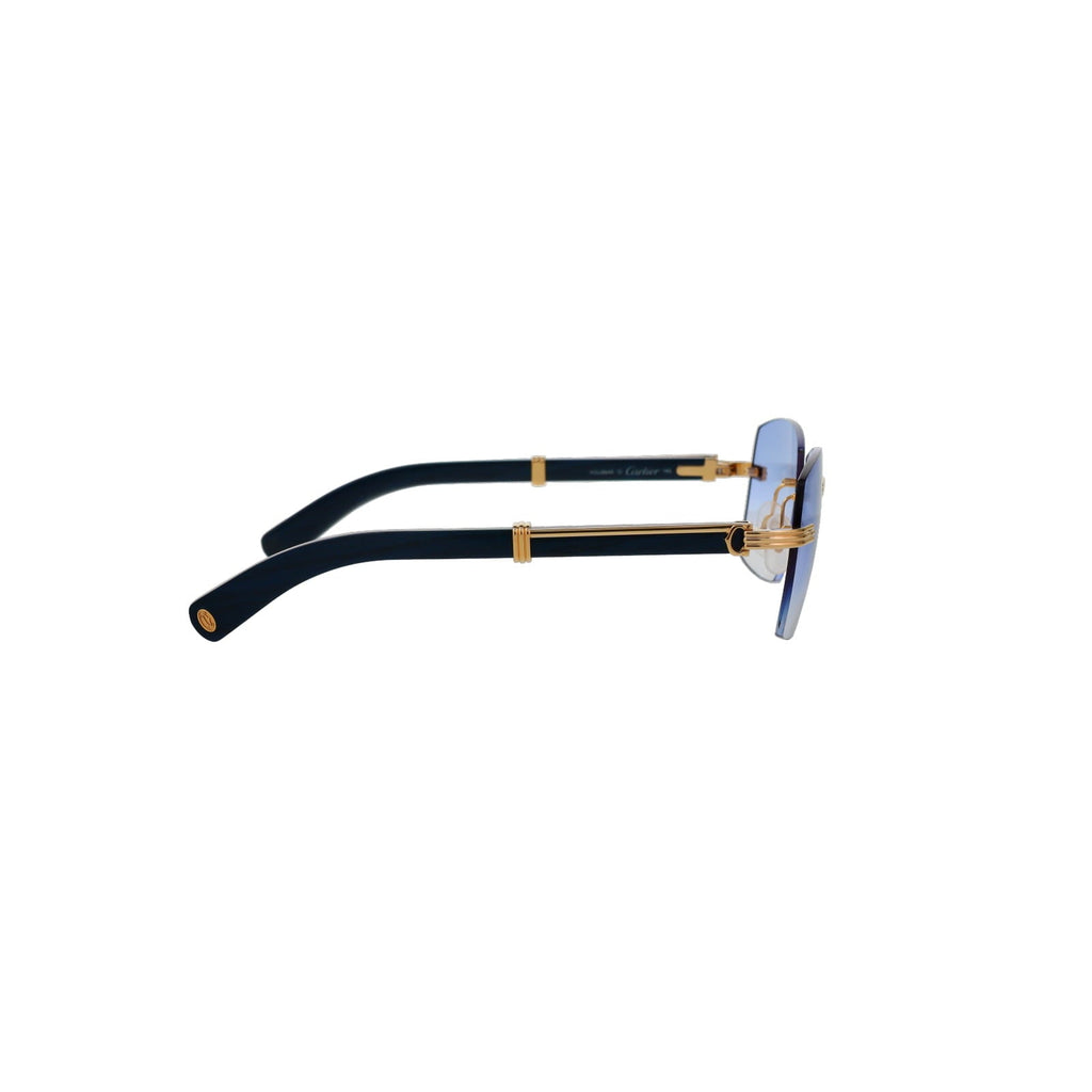 Cartier Custom Première Blue Wood Sunglasses by MEG