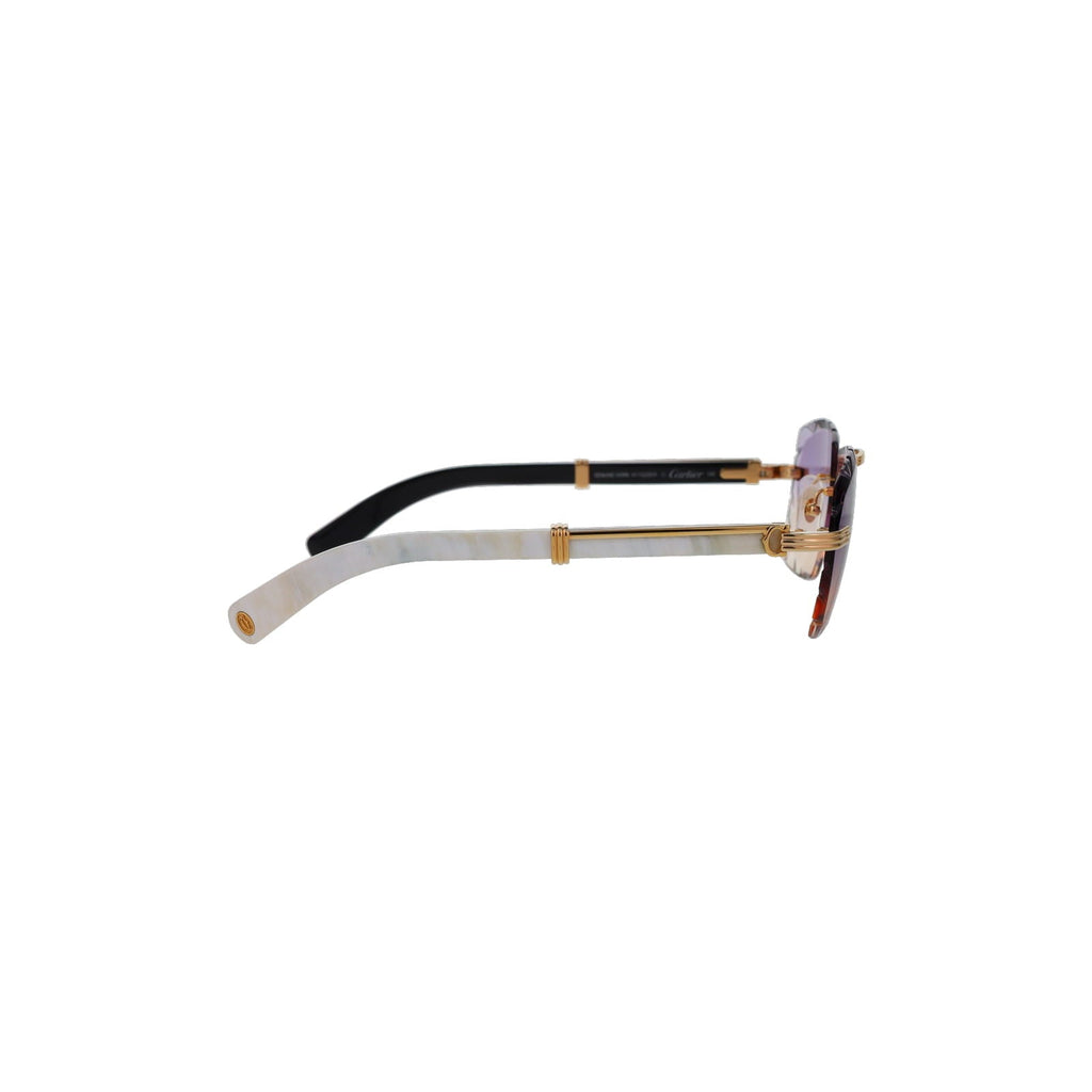 Cartier Custom Première de Cartier White Sunglasses by MEG