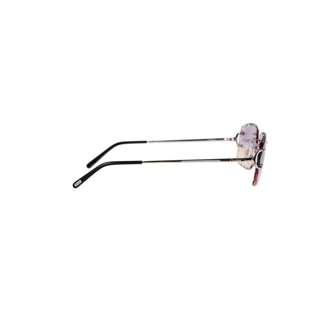 Cartier Custom Double C Diamond Cut Brooklyn Platinum Sunglasses by MEG