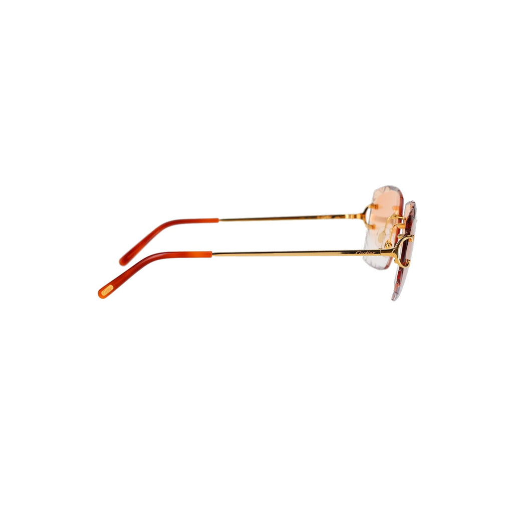 Cartier Custom Double C Diamond Cut Mykonos Gold Sunglasses by MEG