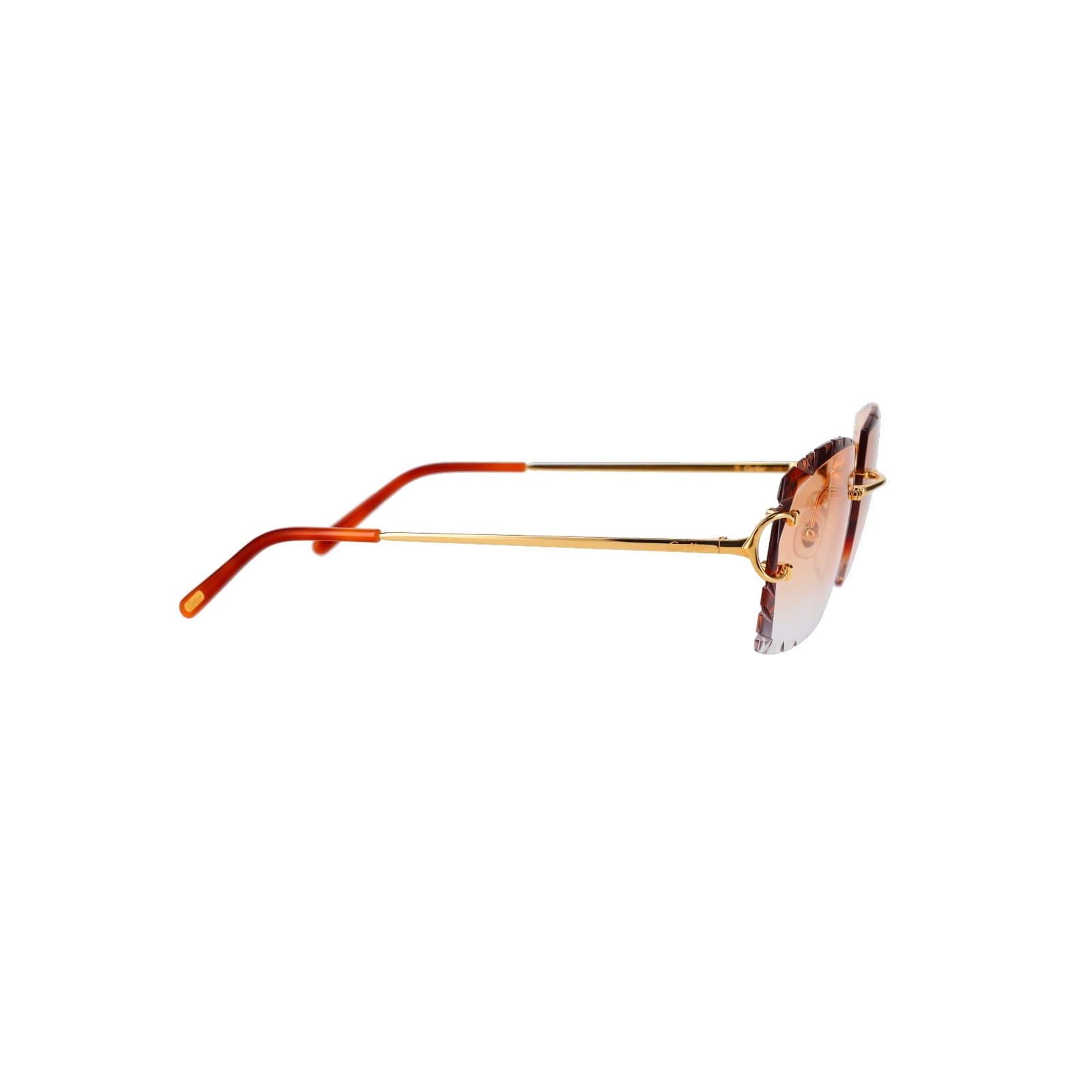 Cartier Custom Double C Diamond Cut Mykonos Gold Sunglasses by MEG