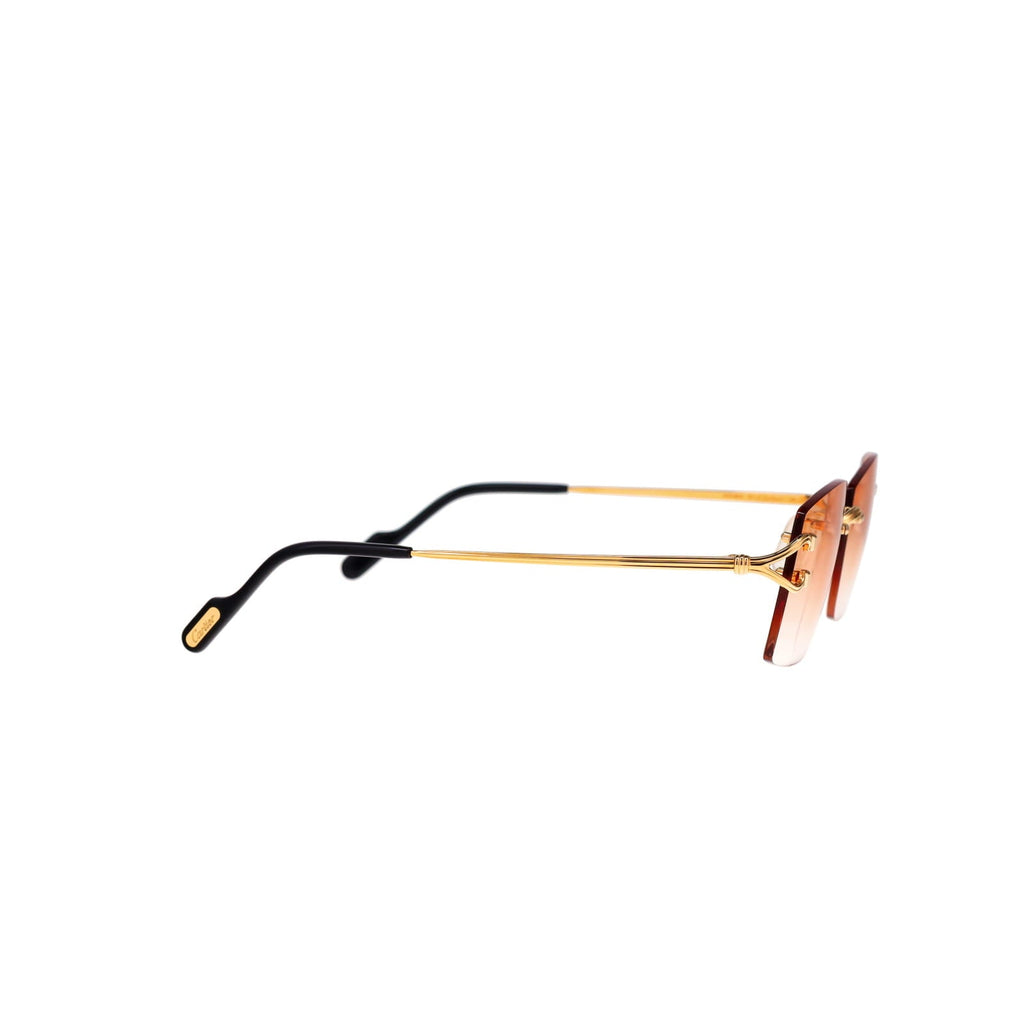 Cartier Custom Double C Godron Gold Brooklyn Sunglasses by MEG