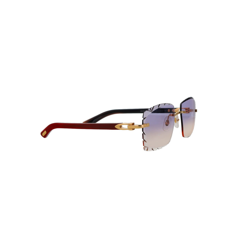 Cartier Custom C Décor Red Buffalo Horn Sunglasses by MEG