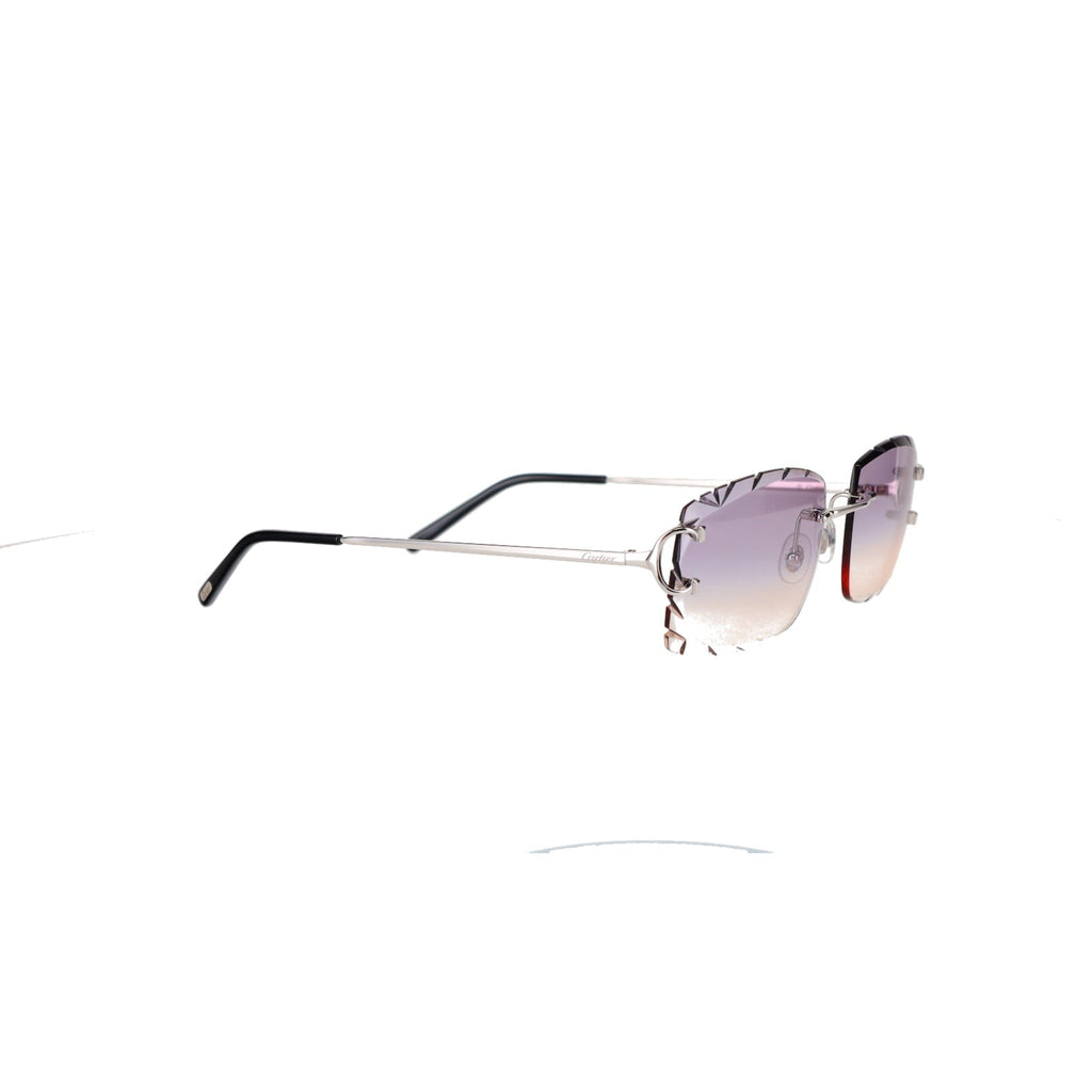 Cartier Custom Double C Diamond Cut Brooklyn Platinum Sunglasses by MEG
