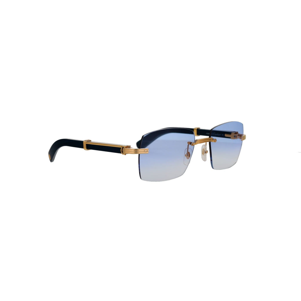 Cartier Custom Première Blue Wood Sunglasses by MEG