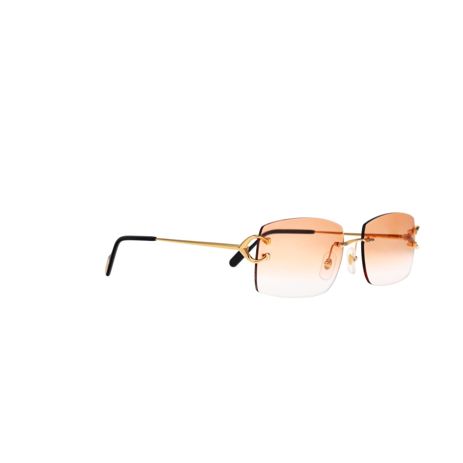 Cartier Custom Vintage Double C Brooklyn Sunglasses Gold by MEG