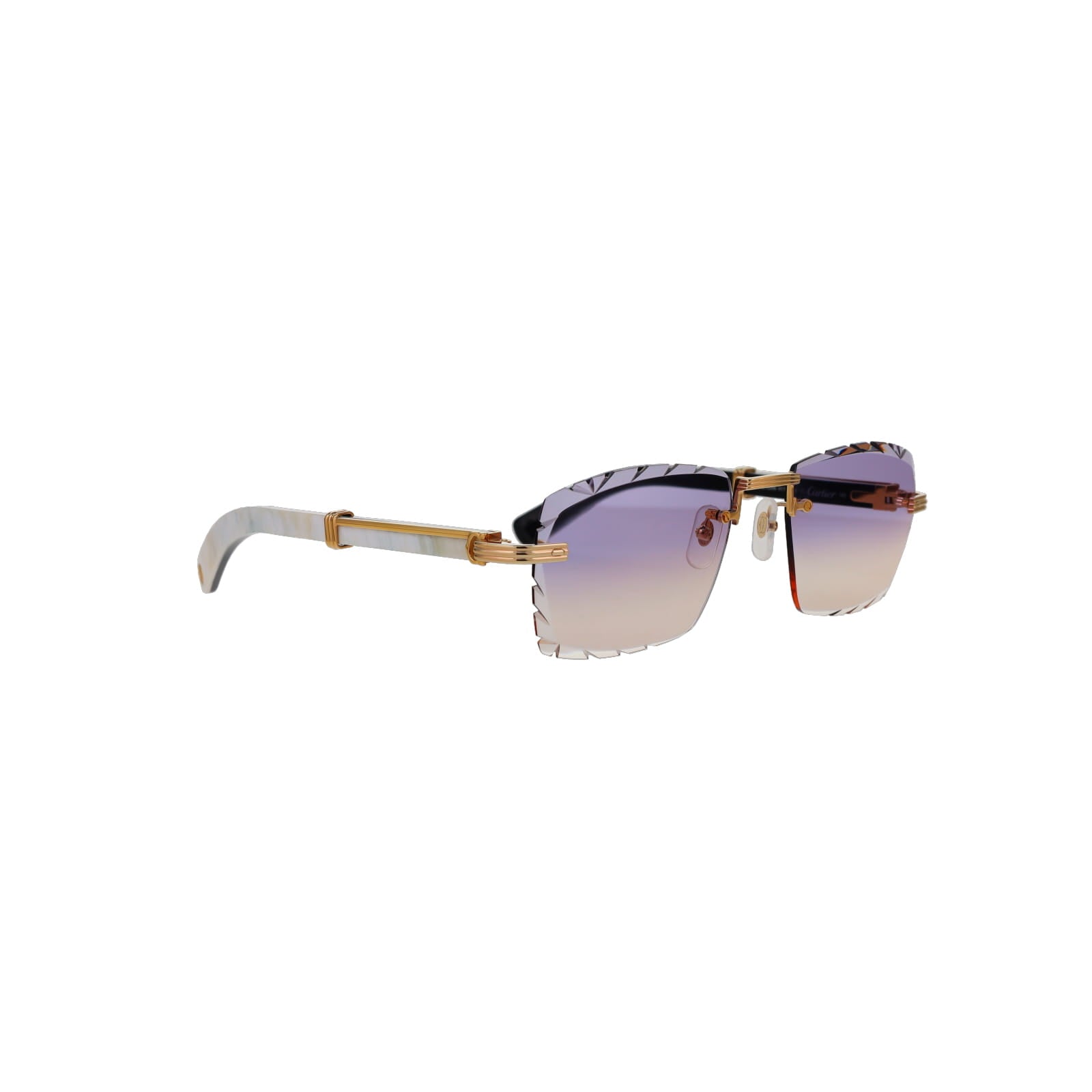 Cartier Custom Première de Cartier White Sunglasses by MEG