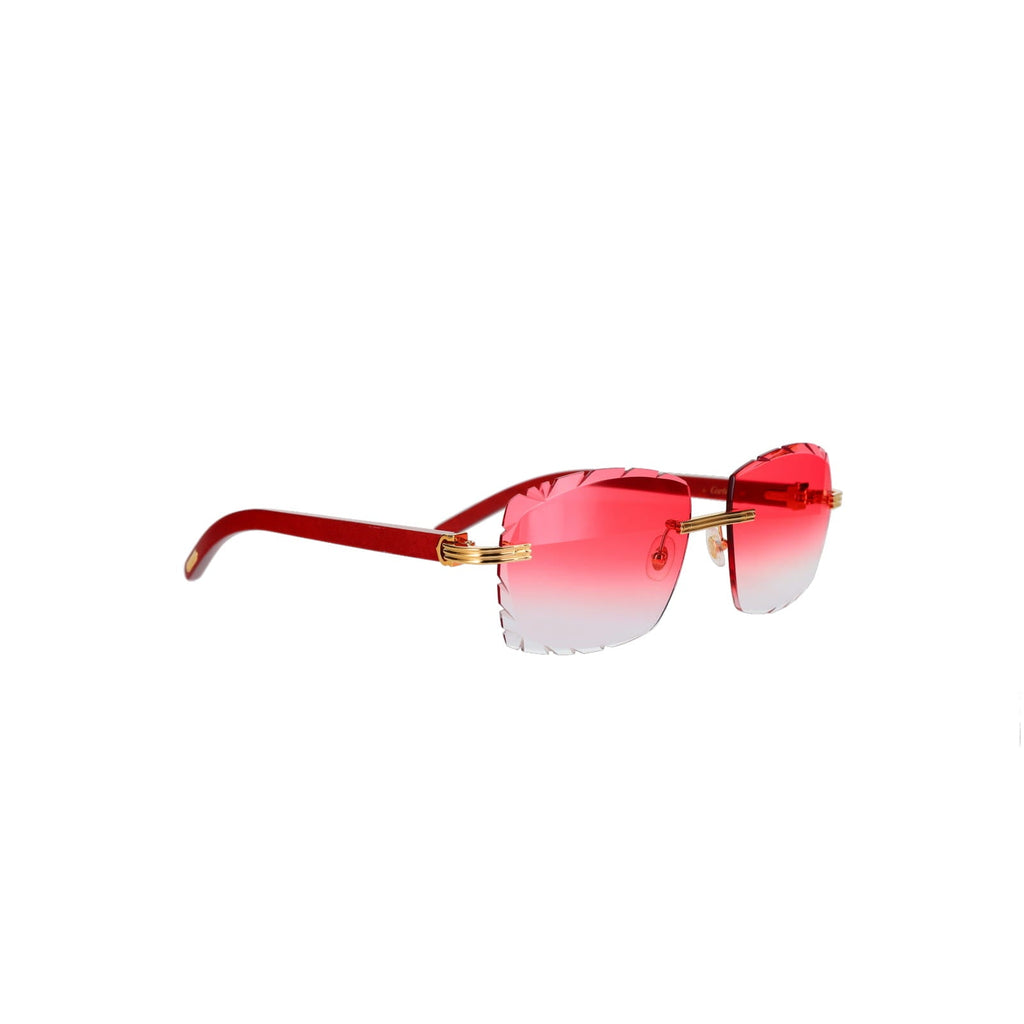 Cartier Custom Première C Horn and Wood Sunglasses by MEG