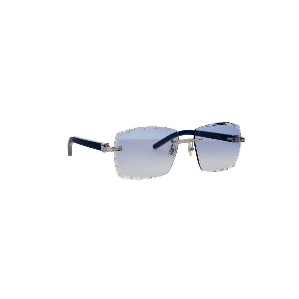 Cartier Custom Première C Horn and Wood Sunglasses by MEG
