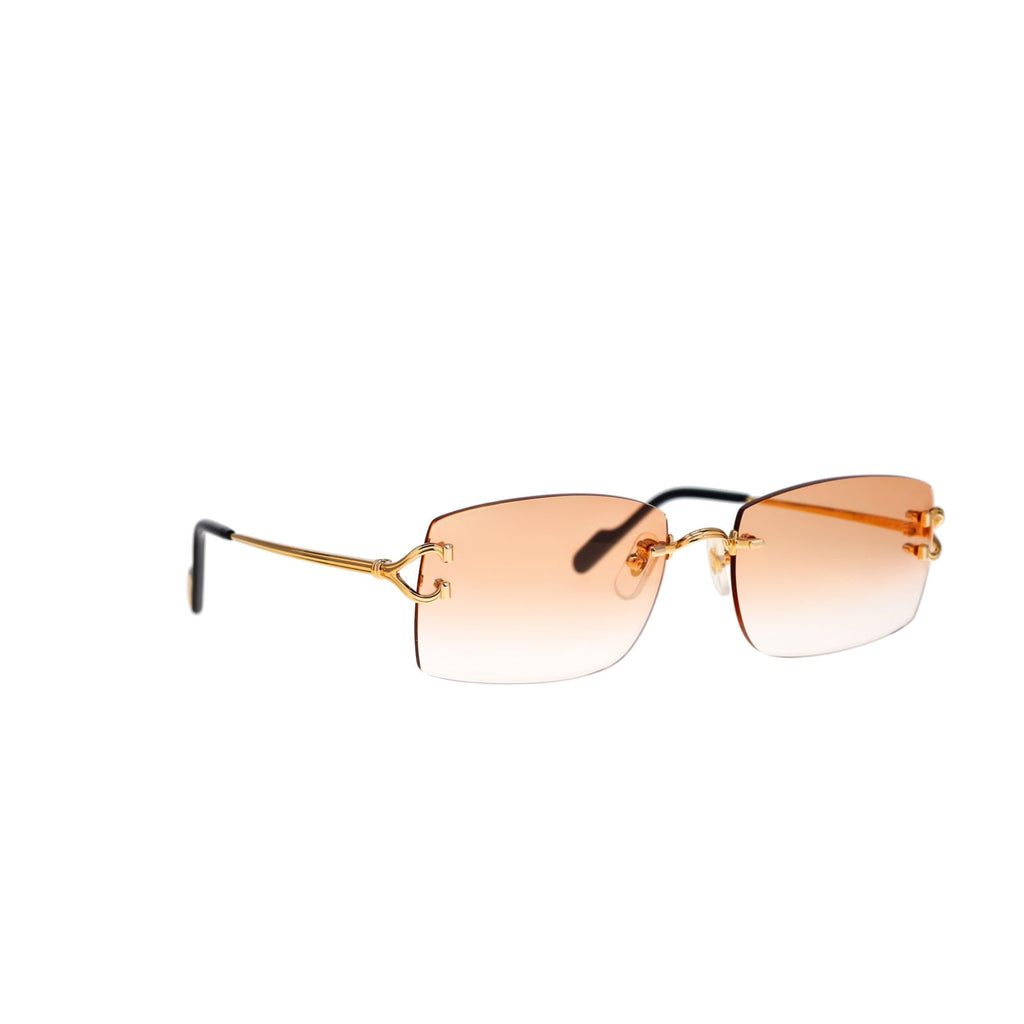 Cartier Custom Double C Godron Gold Brooklyn Sunglasses by MEG