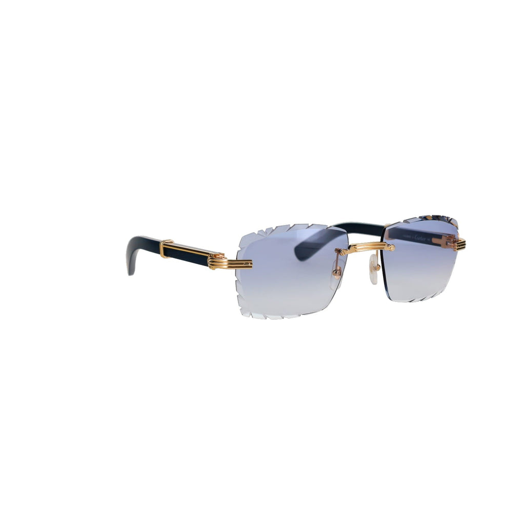 Cartier Custom Première Blue Wood Sunglasses by MEG