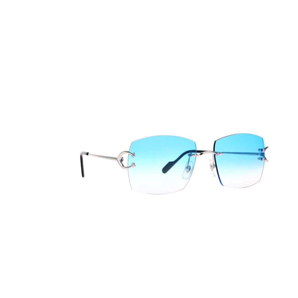 Cartier Custom Vintage Double C Mykonos Platinum Sunglasses by MEG