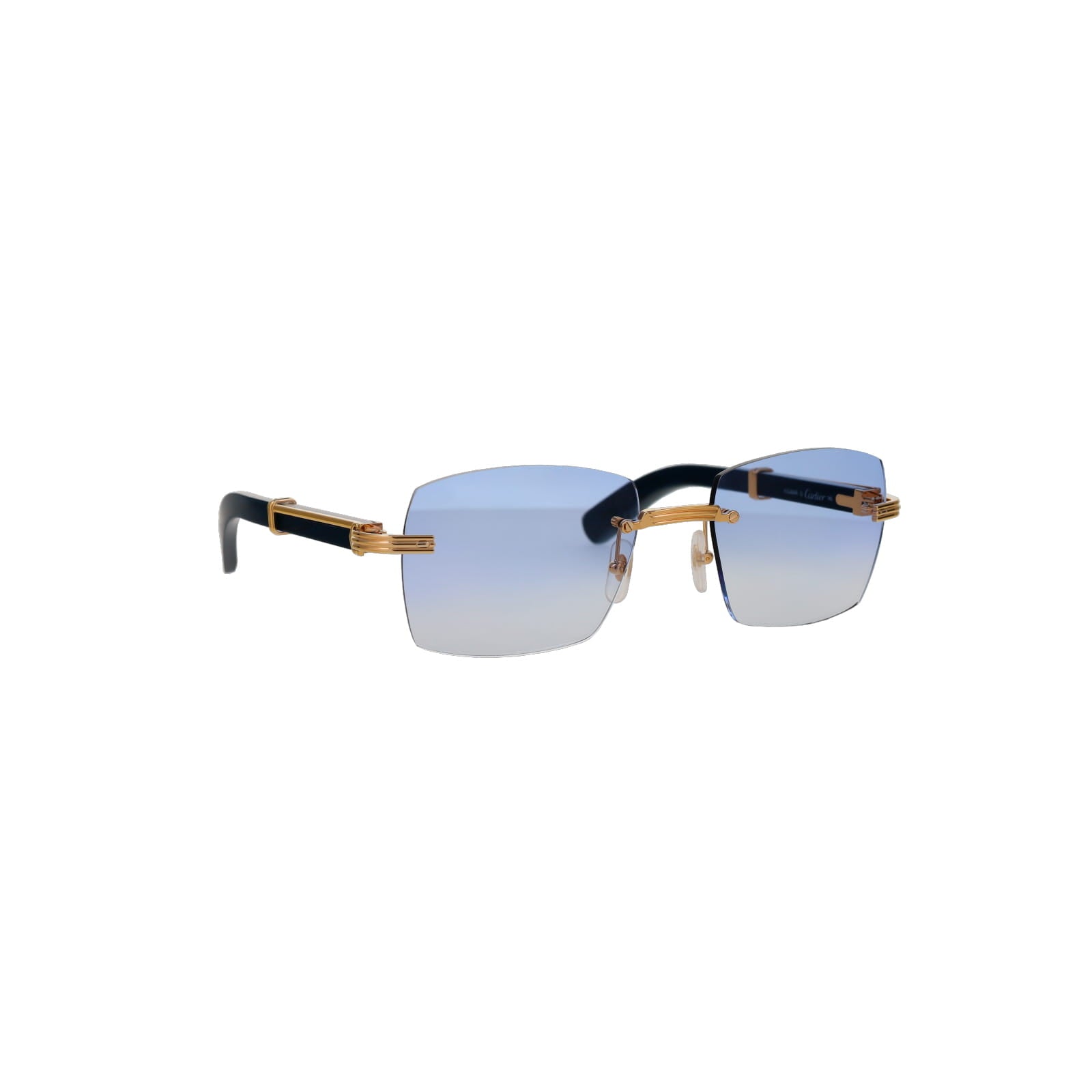 Cartier Custom Première Blue Wood Sunglasses by MEG