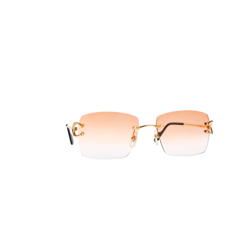 Cartier Custom Vintage Double C Mykonos Sunglasses Gold by MEG
