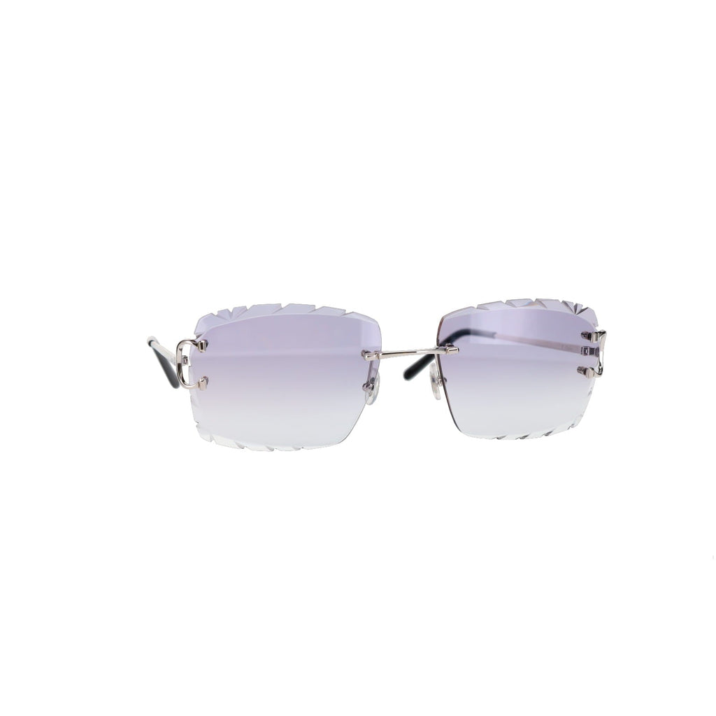 Cartier Custom Double C Diamond Cut Mykonos Platinum Sunglasses by MEG