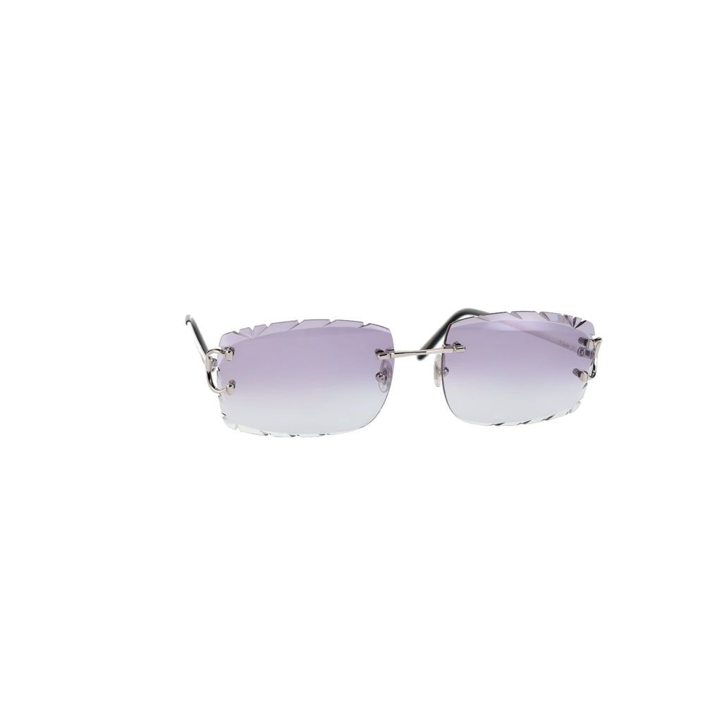 Cartier Custom Double C Diamond Cut Brooklyn Platinum Sunglasses by MEG